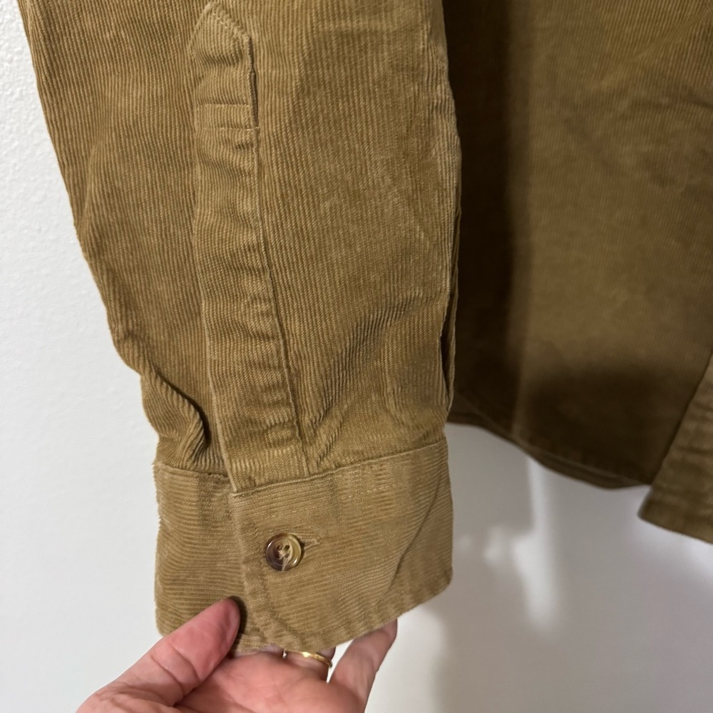Brooks Brothers Corduroy Western Shirt Jacket Shacket Tan Relaxed Fit X-Large - Picture 5 of 8